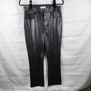 Made And Loved Loft Sz 8 Faux Leather Pants Black, Waist‎ 29